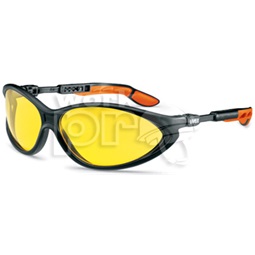 Védőszemüveg Cybric állítható szárral széles látóterű lencsével (nc) sárga