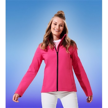 Regatta női cipzáras softshell kabát, 265gr/m2, vízlepergető, 2 oldalzseb, karcs