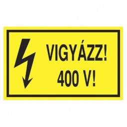 Sorozattábla, PVC 250x160 (VIGYÁZZ! 400V!)